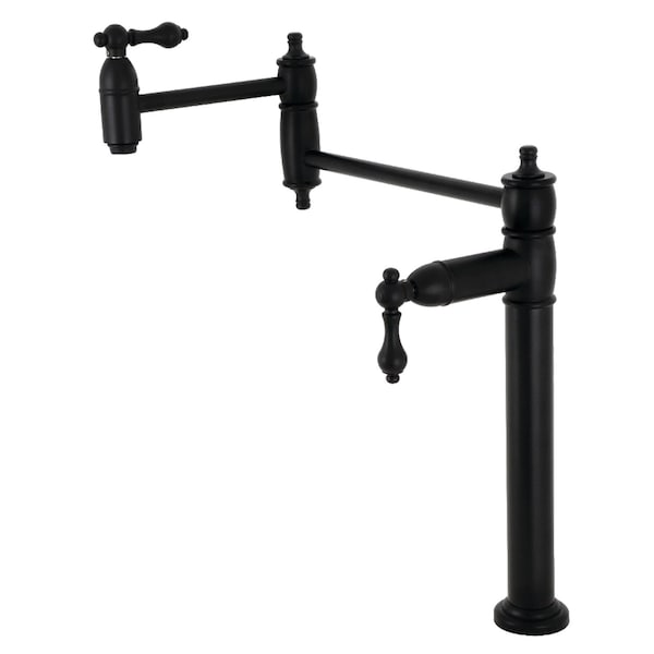Deck Mount Pot Filler, Matte Black